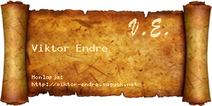 Viktor Endre névjegykártya